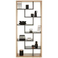 Vysoká deliaca stena Bounty, antracitová / dub - čierna/sivá, Modern, kompozitné drevo/plast (90/199/33cm) - Premium Living