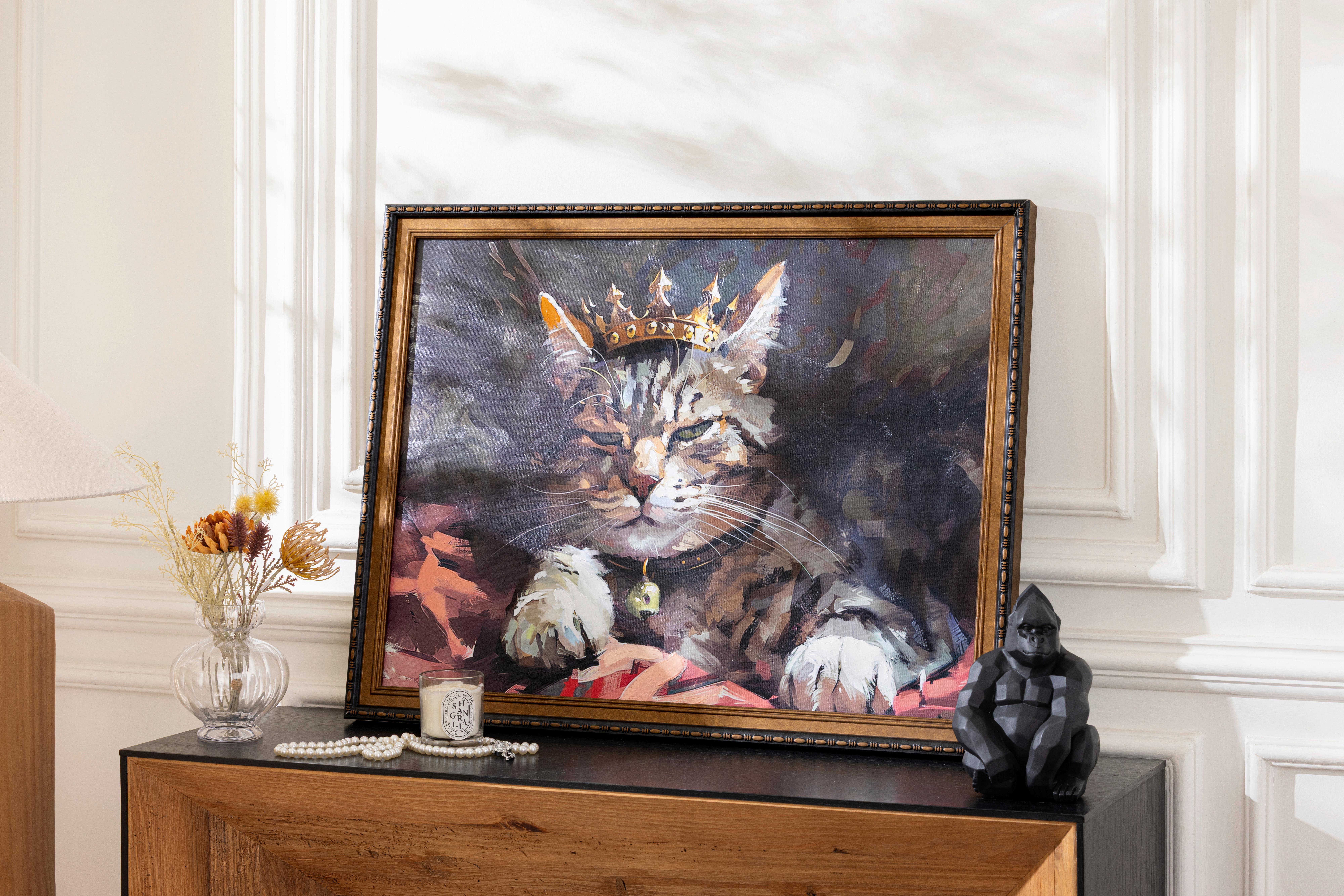 Leinwandbild Luke -Paz- - Messingfarben/Multicolor, KONVENTIONELL, Kunststoff/Textil (87,6/4,3/67,6cm) - James Wood