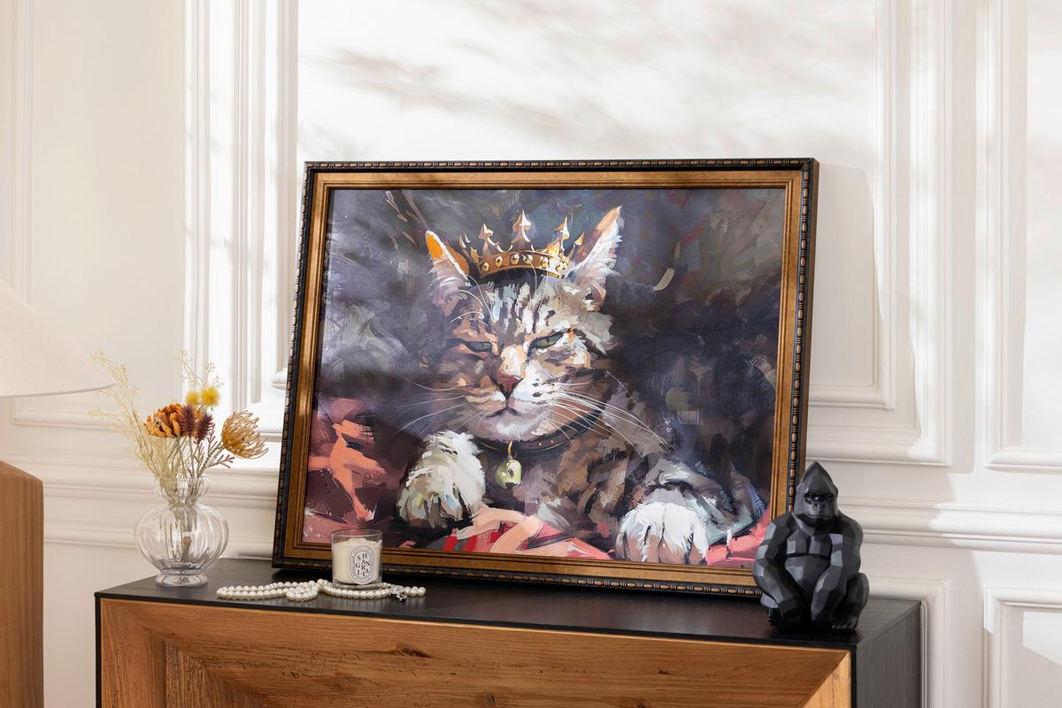 Leinwandbild Luke -Paz- - Messingfarben/Multicolor, KONVENTIONELL, Kunststoff/Textil (87,6/4,3/67,6cm) - James Wood