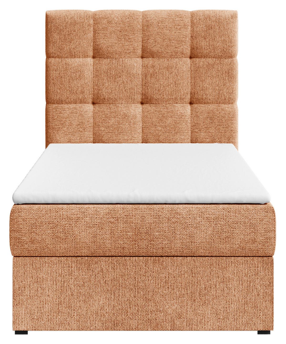 Boxbett Oslo mit Topper 90x200 - Schwarz/Kupferfarben, MODERN, Holz/Kunststoff (90/200cm) - Livetastic