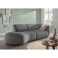Ecksofa Jesi, Graubraun S: 107x238 Cm - Graubraun/Schwarz, MODERN, Textil (107/238cm) - Livetastic