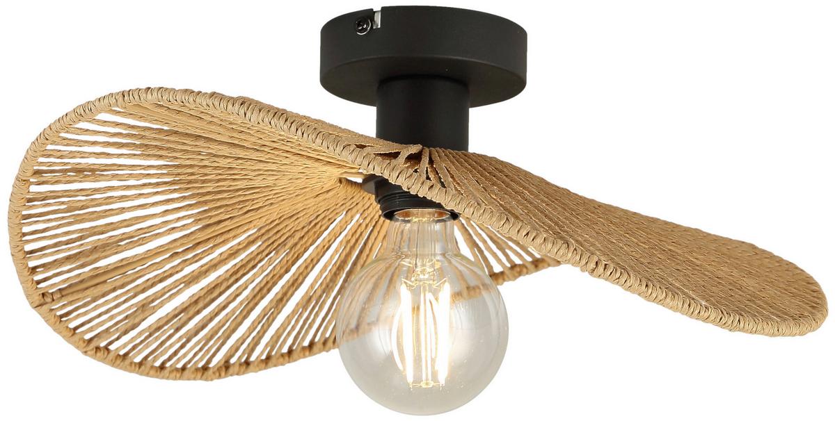 STROPNÍ SVÍTIDLO BLI - černá, Moderní, kov/papír (38/15cm) - Mömax