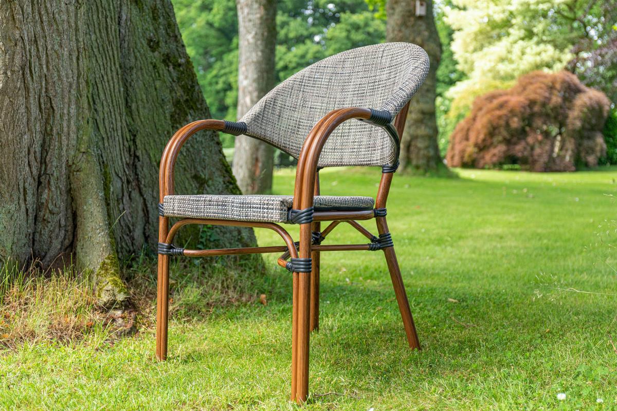 Gartenmöbel Set 3-Tlg. Maui Metall/Textil - Sandfarben/Beige, Basics, Textil/Metall (70/74cm) - Gardenson