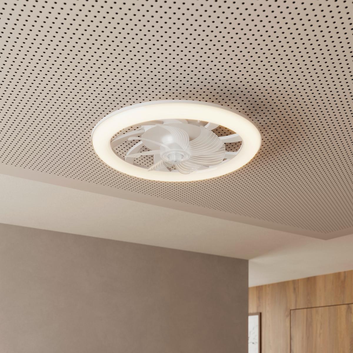 Mennyezeti Ventilátor Carl - fehér, Basics, műanyag (48/12cm) - Luca Bessoni