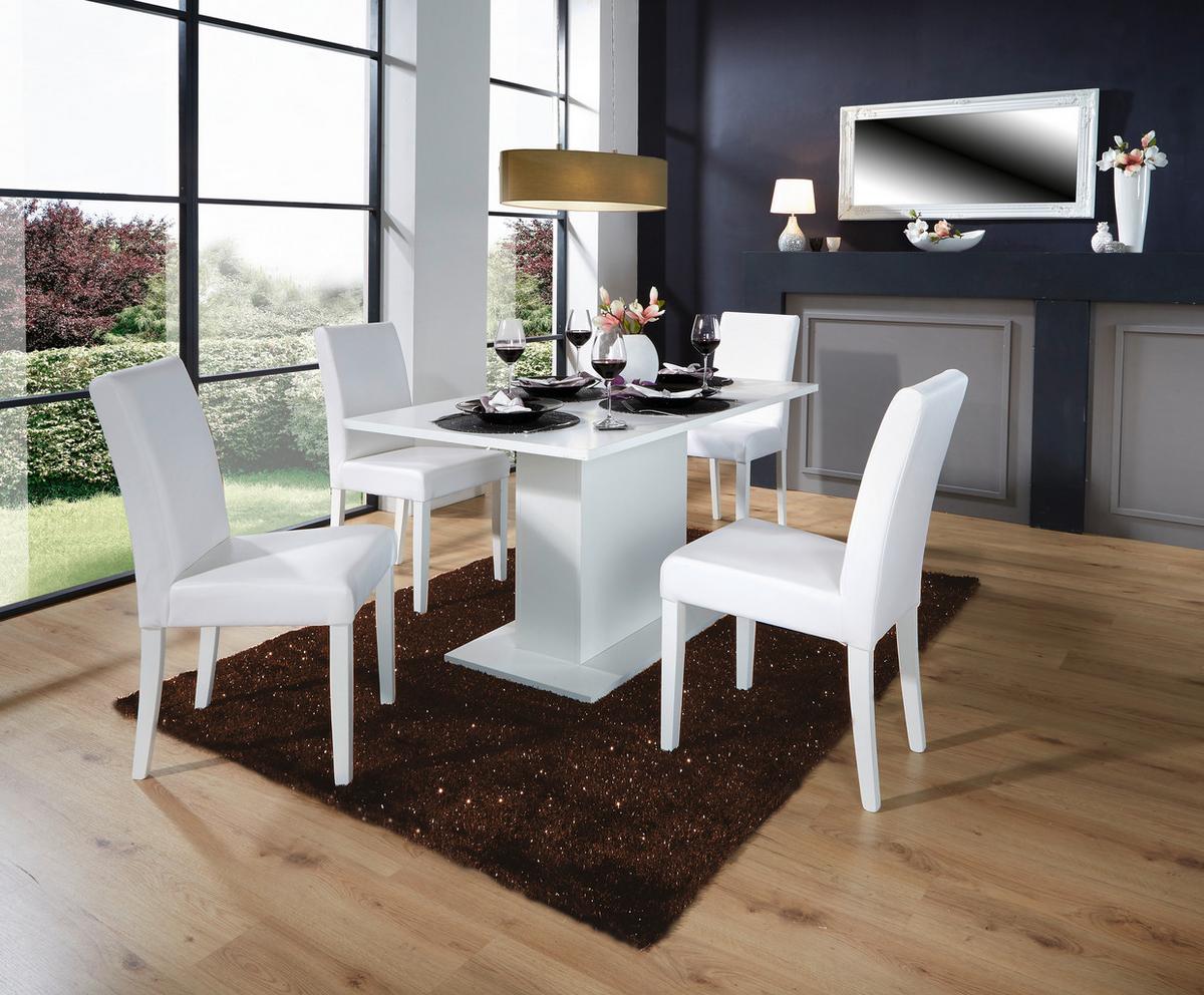 Esstisch Oskar 138x80 cm Weiß - Weiß, MODERN, Holzwerkstoff (138/76/80cm)