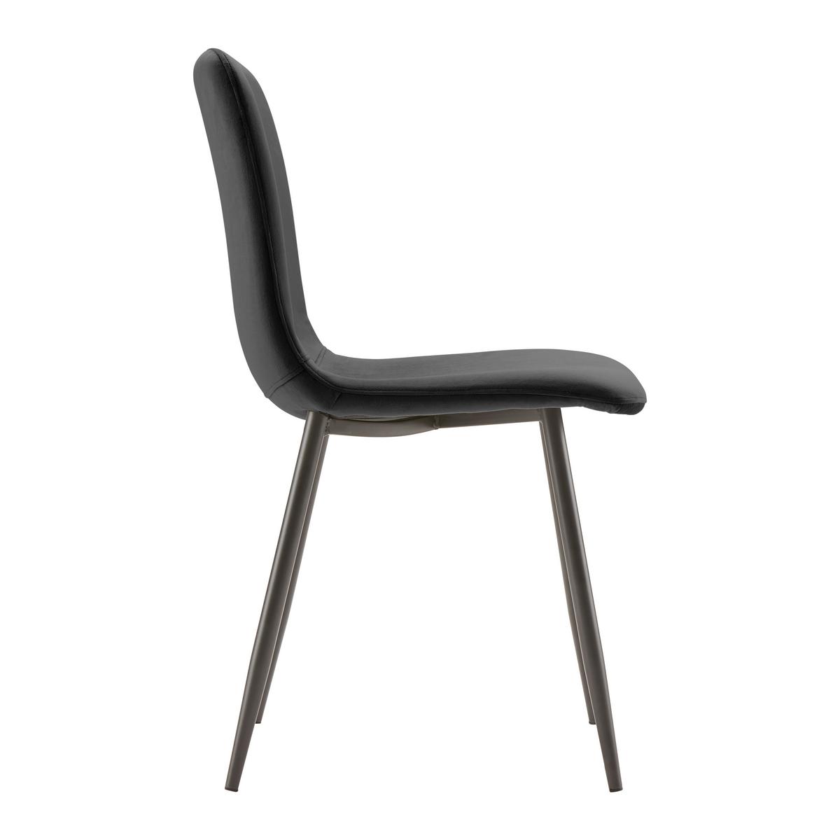 Jídelní židle ELIF černá - černá/tmavě šedá, Moderní, kov/dřevo (43/86/55cm) - P & B