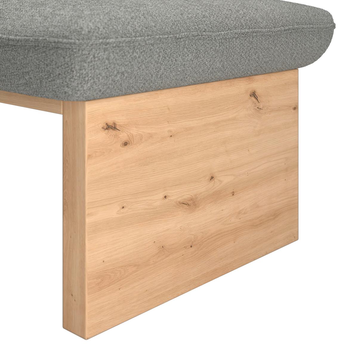 Eckbank Beluna Ii Webstoff Grau, B: 170cm - Eichefarben/Grau, KONVENTIONELL, Holz/Textil (170/212cm) - James Wood