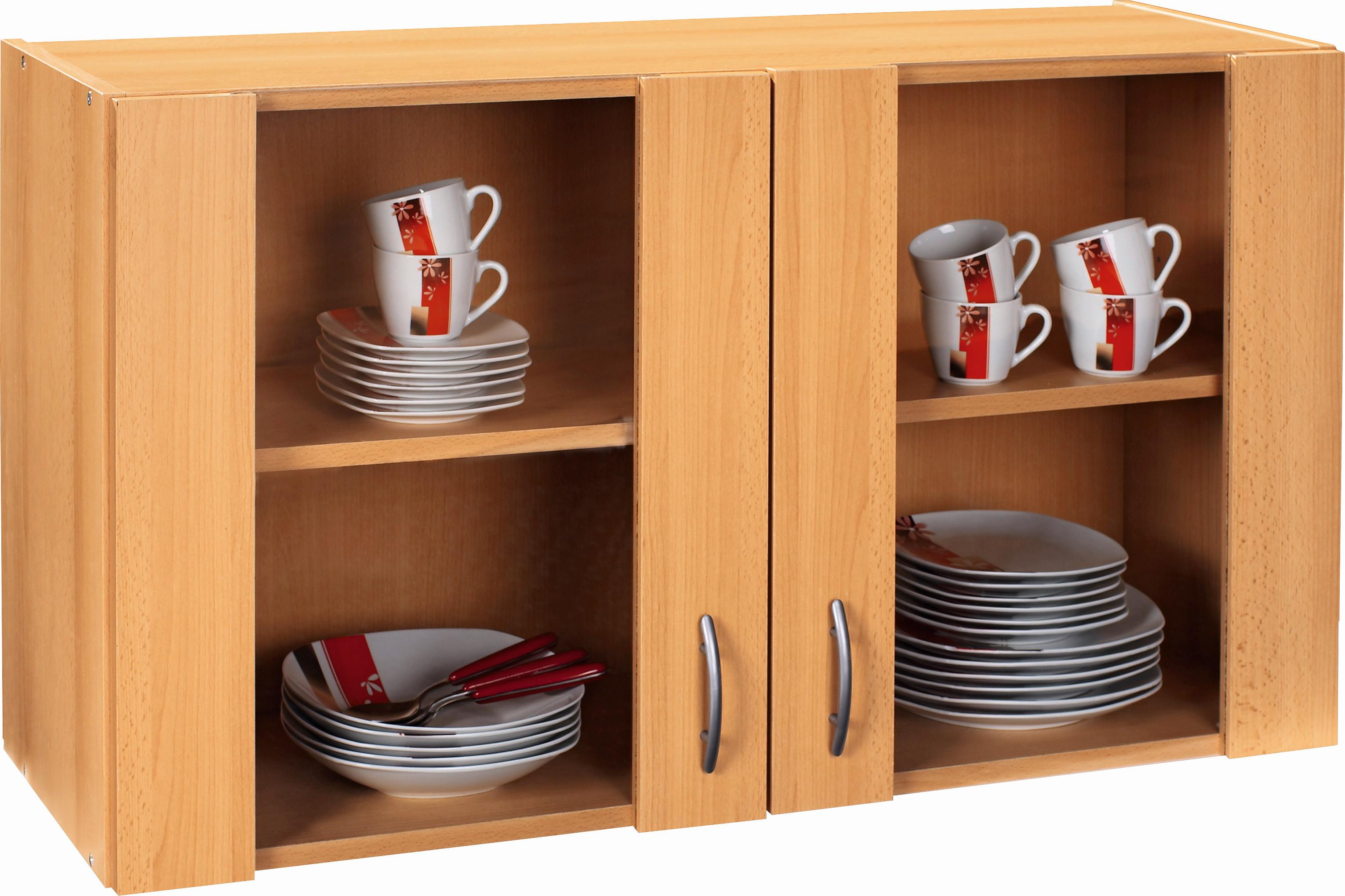 Horná Kuchynská Skrinka Nano Hg 100 - sivá/farby buku, Moderný, kompozitné drevo/plast (100/54/32cm) - MID.YOU