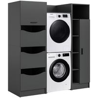 Hauswirtschaftsraum Free Anthrazit B: 176cm - Anthrazit, Basics, Holzwerkstoff (176/195/68cm) - MID.YOU