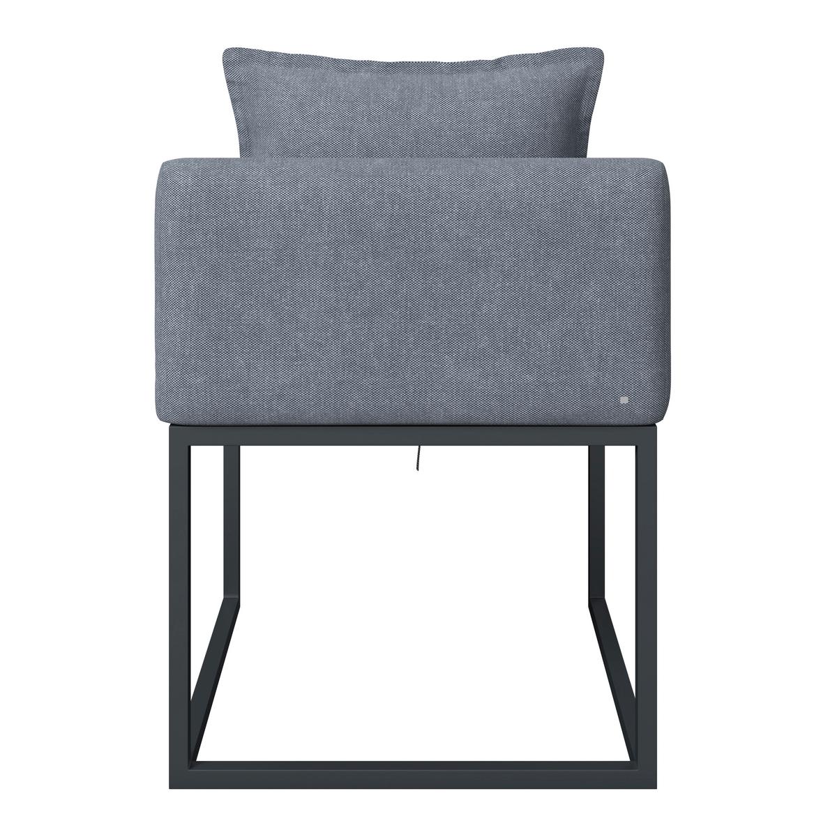 Gartensessel Julia - Alufarben/Grau, MODERN, Textil/Metall (58/85/55cm) - Beldano