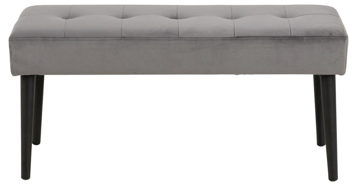 Lavica na sedenie GLORY šedá - čierna/tmavosivá, Design, kov/textil (95/45/38cm) - Livetastic