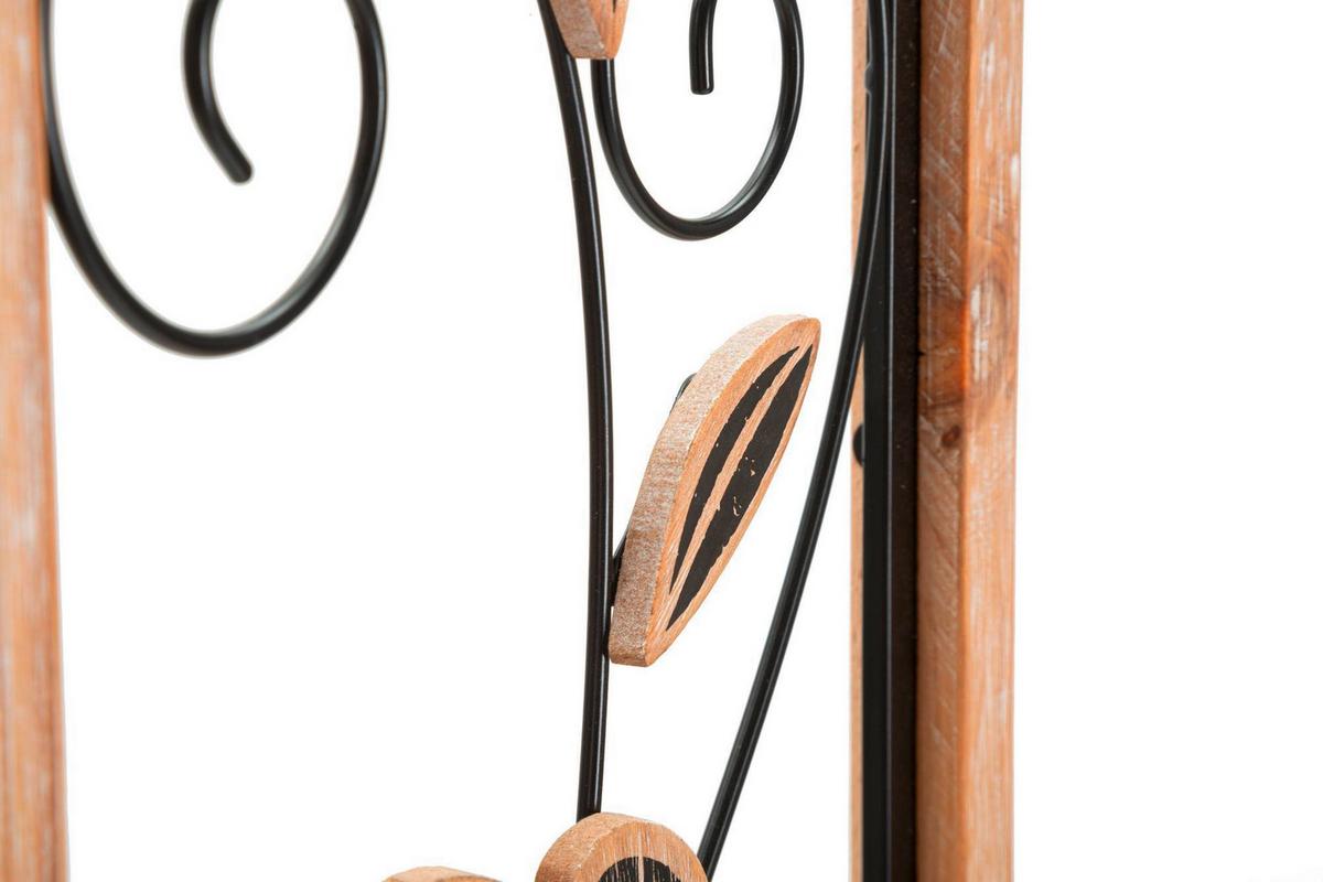 Wanddeko Koman Nautrfarben, Schwarz B: 26 Cm - Schwarz/Naturfarben, Basics, Holzwerkstoff/Metall (26/60/2,5cm)