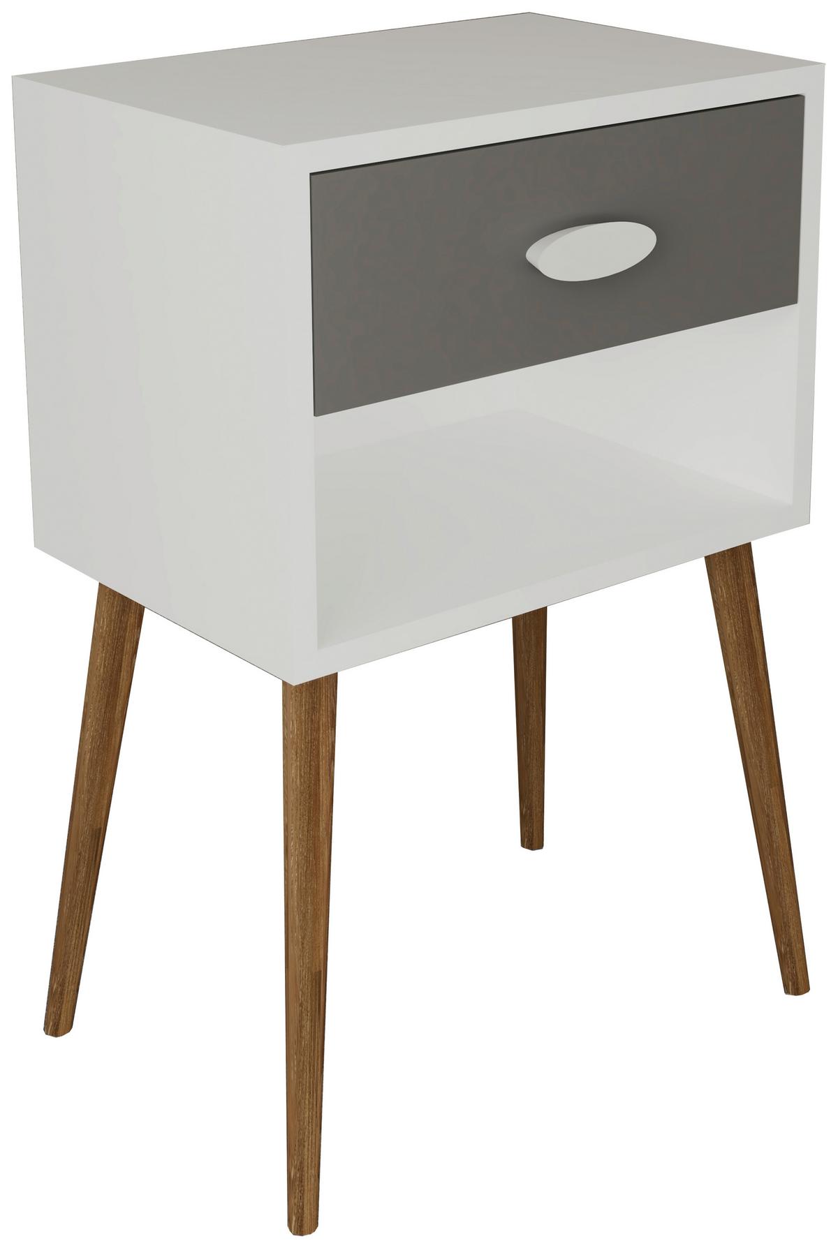 Nachtkästchen Singol XL - Honigeiche/Anthrazit, MODERN, Holzwerkstoff (45/70/30cm) - MID.YOU