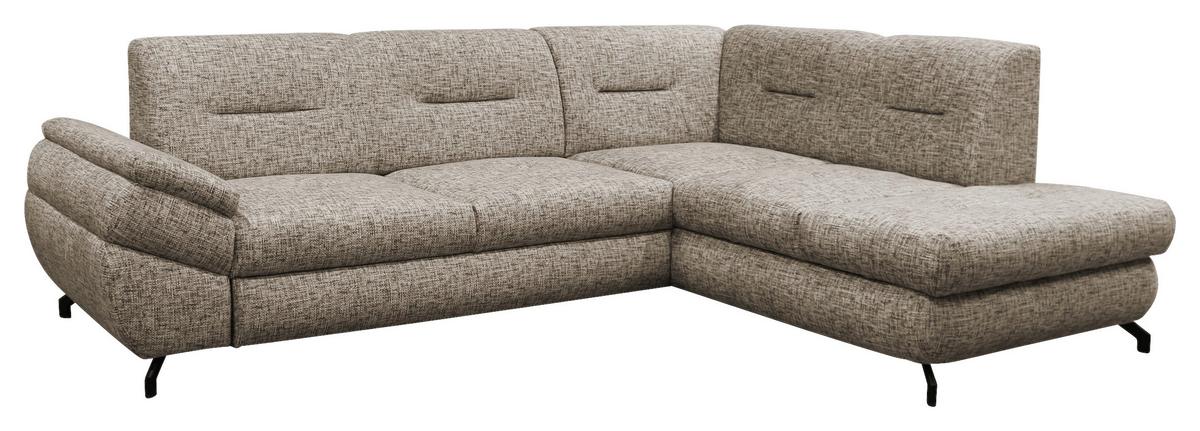 Ecksofa Imo Hellbraun 274x201 Cm - Hellbraun/Schwarz, Design, Textil (274/201cm) - MID.YOU