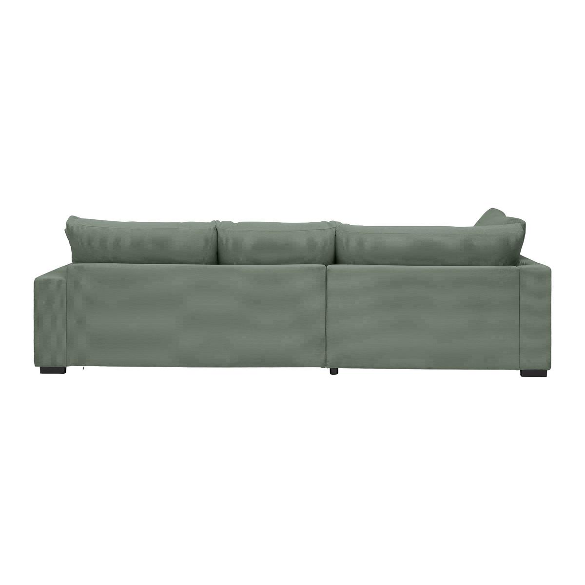 Rohová sedačka PEDRO, levá, světle zelená - černá/světle zelená, Moderní, textil/plast (190/300cm) - Mömax