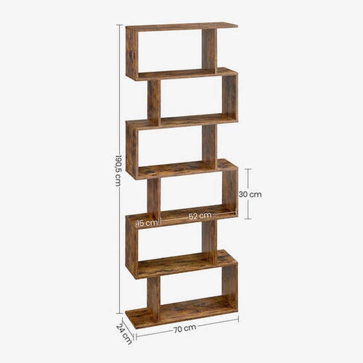 Bücherwand Iron B: 70 Cm Braun - Braun, Basics, Holzwerkstoff (70/190,5/24cm) - Boxxx