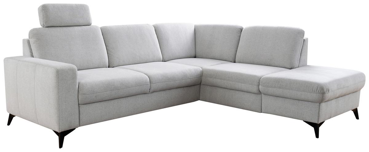 SEDACIA SÚPRAVA LOLLAND - čierna/svetlosivá, Modern, kov/textil (249/212cm)