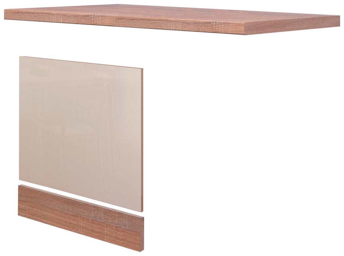 Geschirrspülerfront Nepal 60cm Kaschmir M. Arbeitsplatte - Kaschmir/Sonoma Eiche, MODERN, Holzwerkstoff (110/85/60cm) - FlexWell