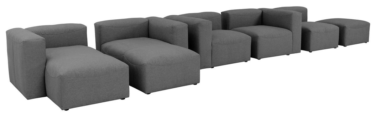 Eckelement Lena Anthrazit Flachgewebe - Anthrazit, Design, Textil (100/73/100cm) - Max Winzer