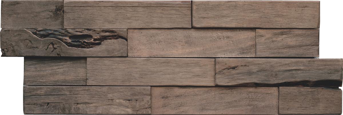 Wandverkleidung Driftwood Hevea Bali Sea - Dunkelbraun, Basics, Holz (56/20/2cm)