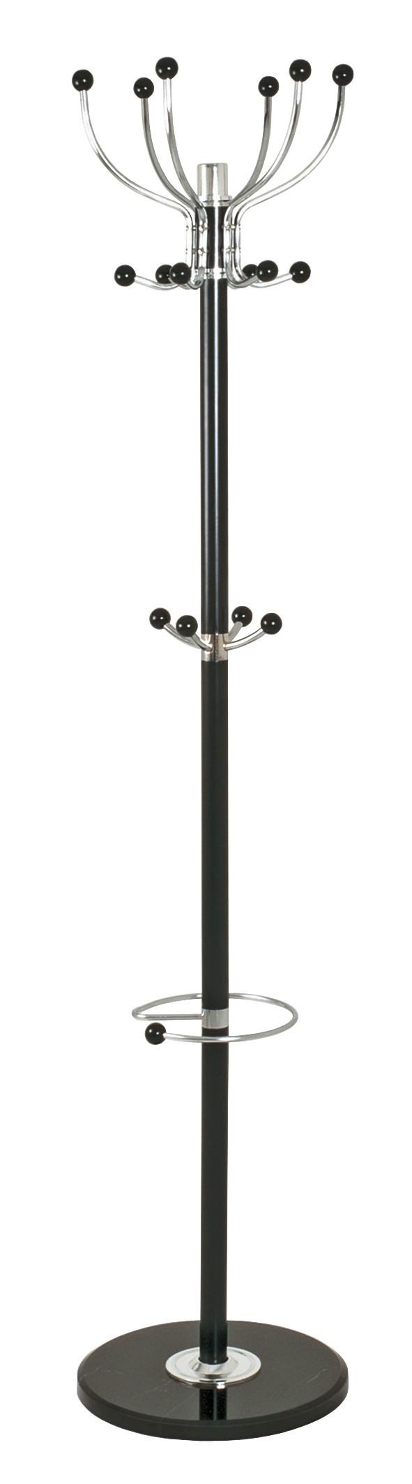 ŠATNÍ STOJAN MECKI - černá, Konvenční, kov/kámen (38/176cm) - Mömax