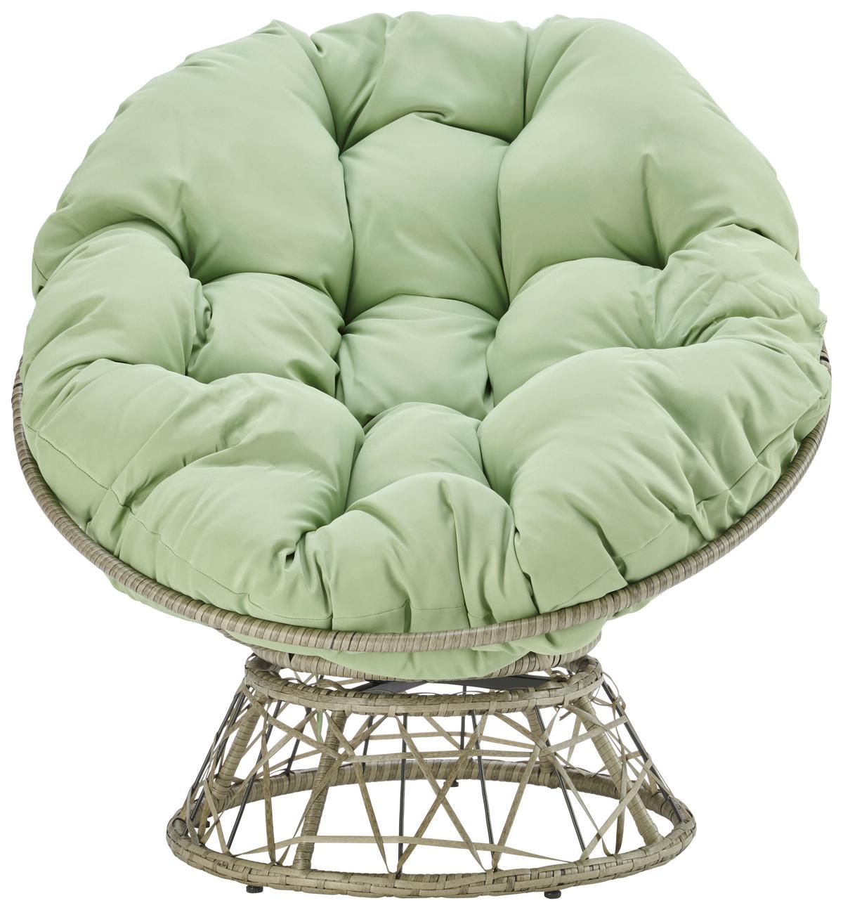 ZAHRADNÍ RELAXAČNÍ ŽIDLE ALTONA - šedá/zelená, Moderní, kov/textil (96/90,5/76cm) - Mömax