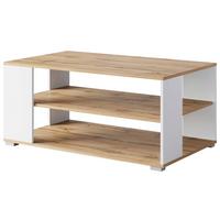 Couchtisch Narobi-i Eiche Wotan/weiß B: 100 Cm - Eiche Wotan/Weiß, Trend, Holzwerkstoff/Kunststoff (100/60/45cm) - P & B