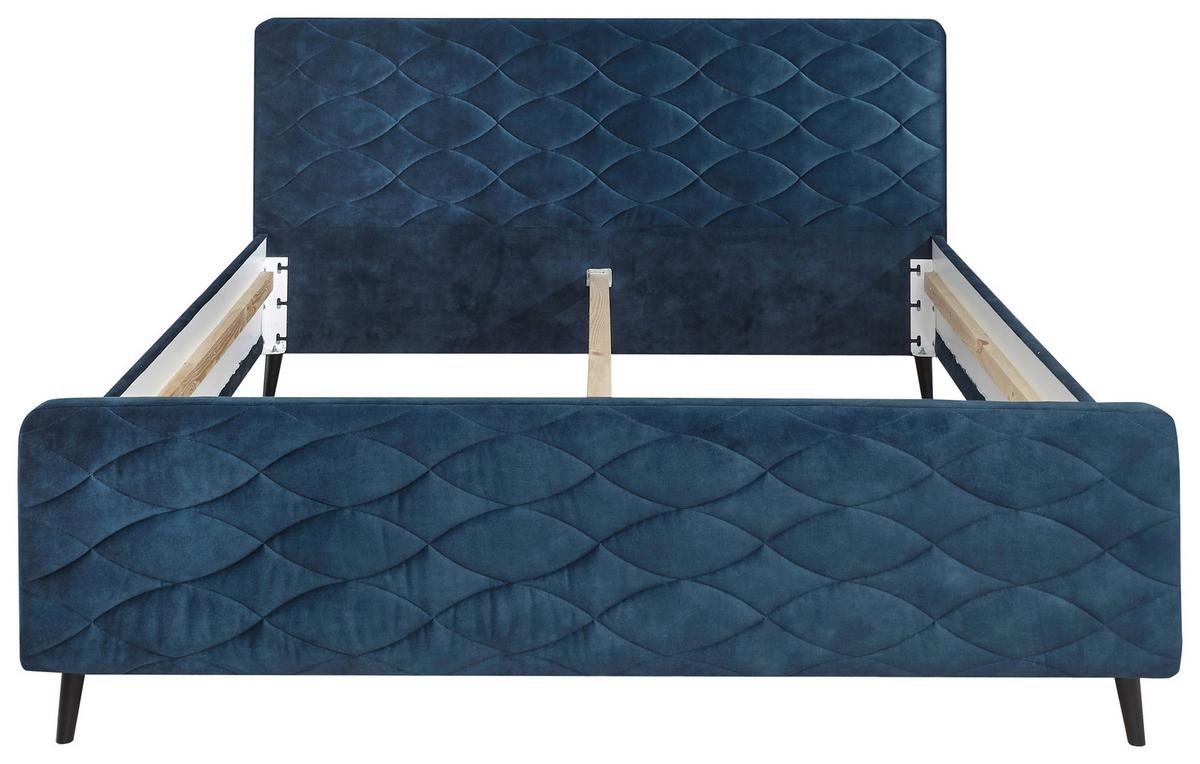 Polsterbett Mario A 180x200 Dunkelblau - Dunkelblau, Basics, Holzwerkstoff/Textil (180/200cm) - MID.YOU