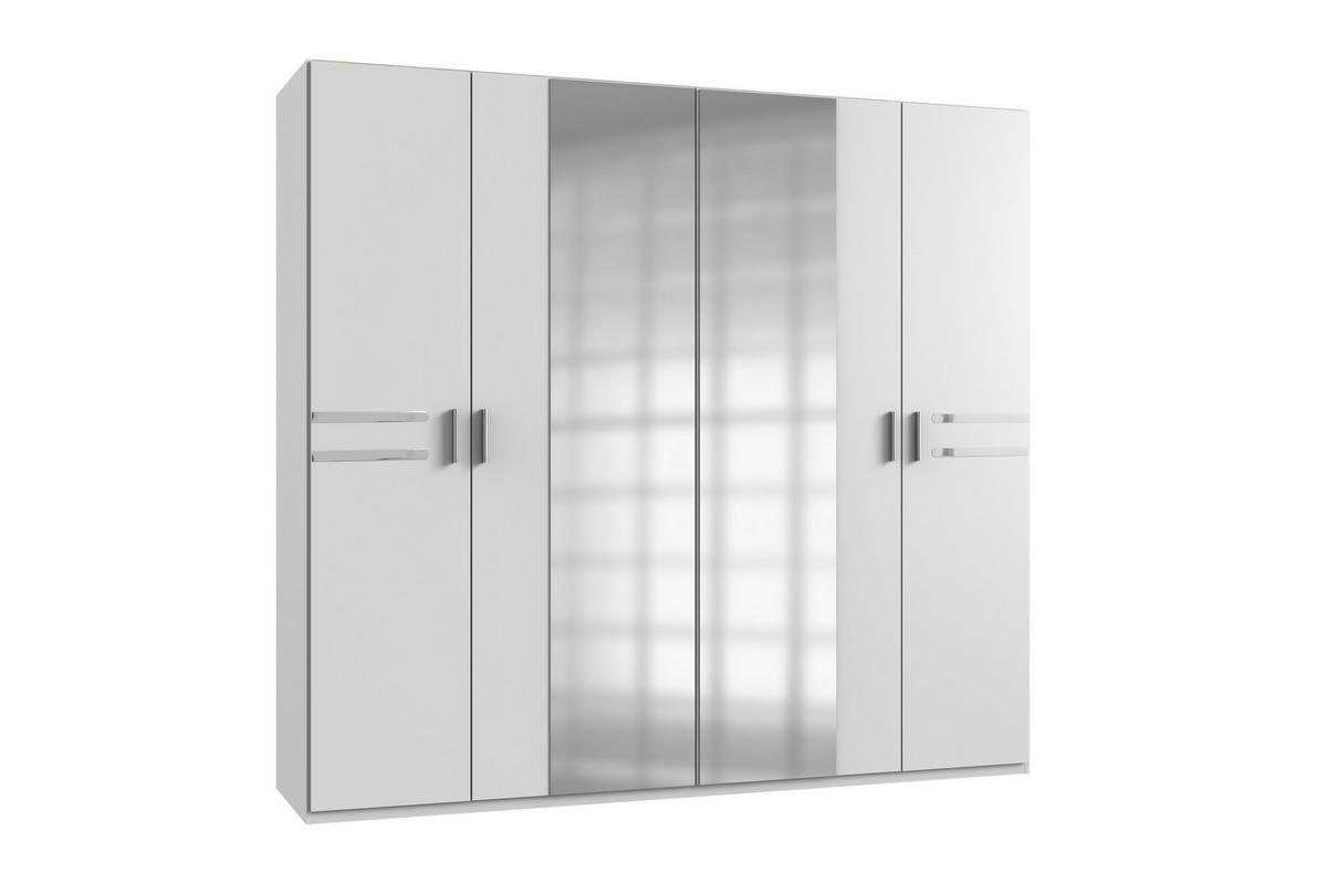 SCHLAFZIMMER Susan Weiß B: 509cm 2-teilig - Weiß, MODERN, Glas/Holzwerkstoff (509/208/210cm) - Ti'me
