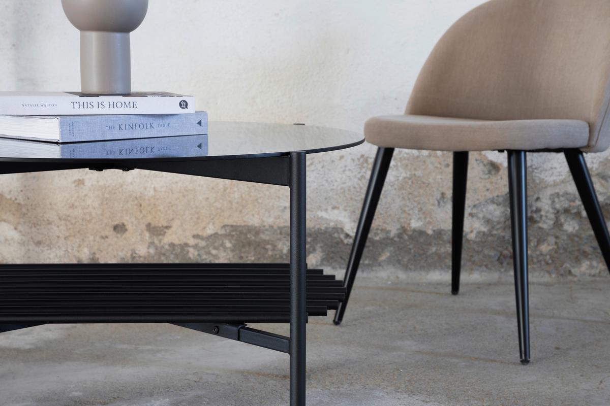 Couchtisch Von Staf - Schwarz, Design, Glas/Metall (80/80/45cm) - Livetastic