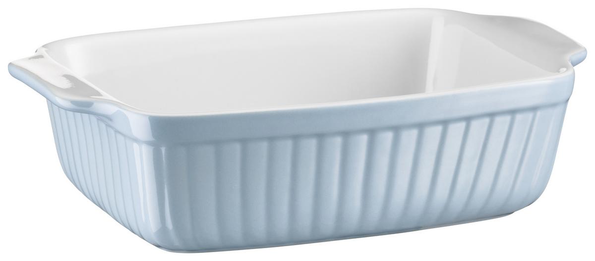 Auflaufform Keramik 2er-set Hellblau Rechteckig - Hellblau, Basics, Keramik (33/8/24cm) - Mäser