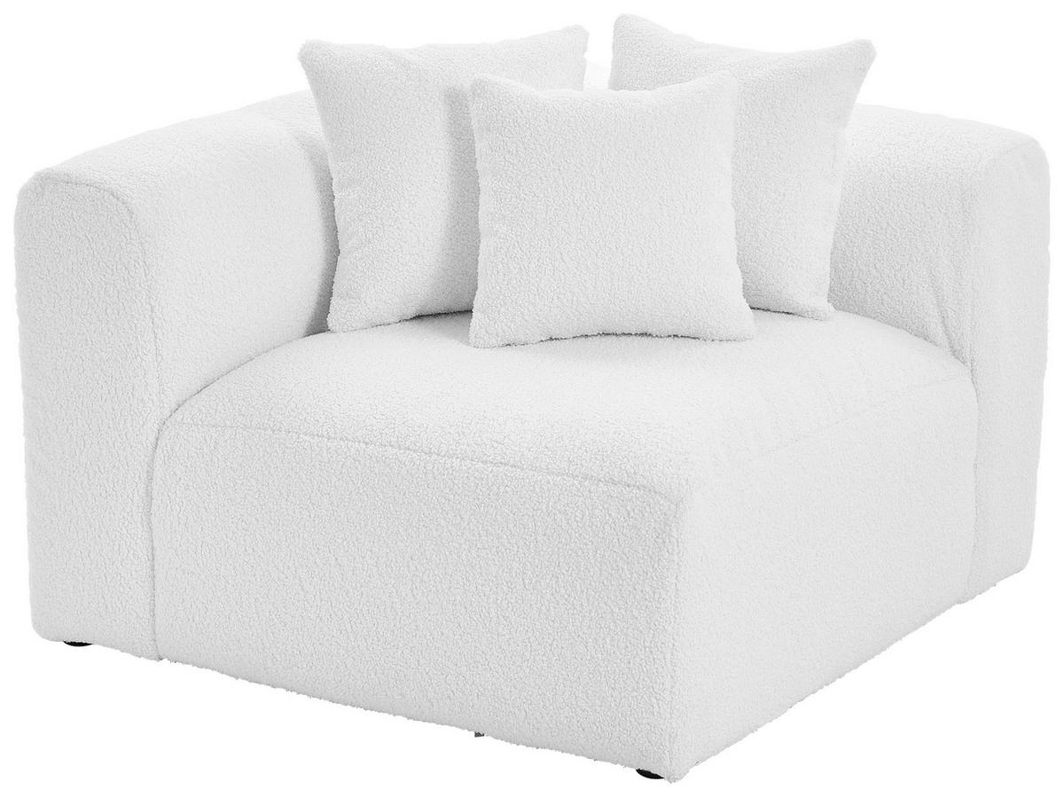 Modul Sofa Bloom Ecke B: 115 Cm Weiß - Weiß, Trend, Textil (115/70/115cm) - Livetastic