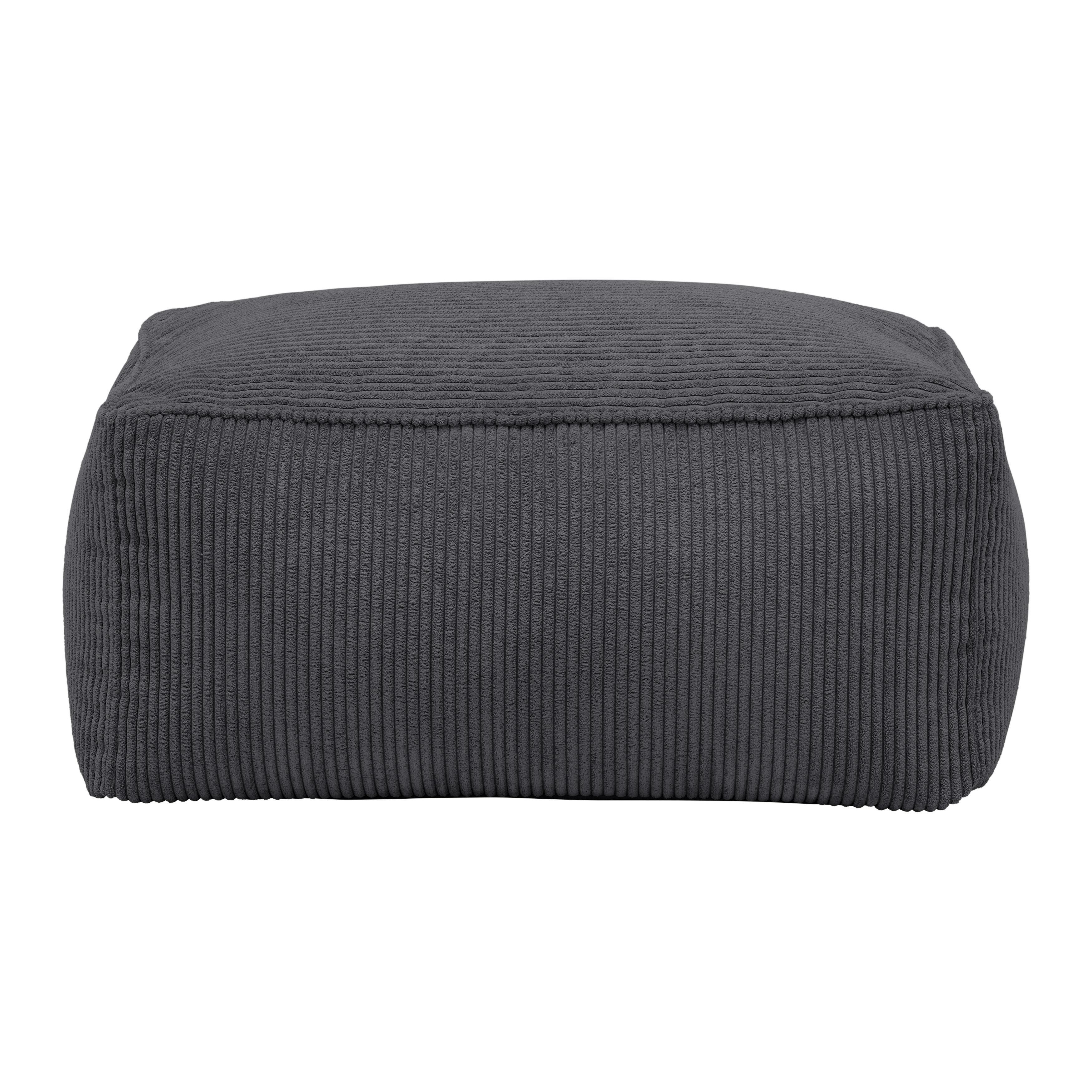 Taburetka CAROLINE, antracit.menčester, max. 80 kg - antracitová, Modern, textil (80/38/50cm) - Mömax