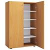 Schuhschrank Lona XL Buche Dekor 2-Türig B: 70 cm - Buchefarben/Schwarz, KONVENTIONELL, Holzwerkstoff (70/110/39cm) - MID.YOU