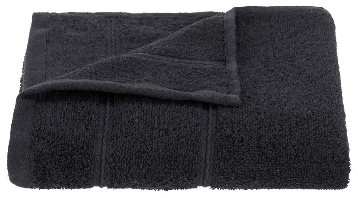 RUČNÍK Melanie, 50/100cm, černá - černá, textil (50/100cm) - Modern Living
