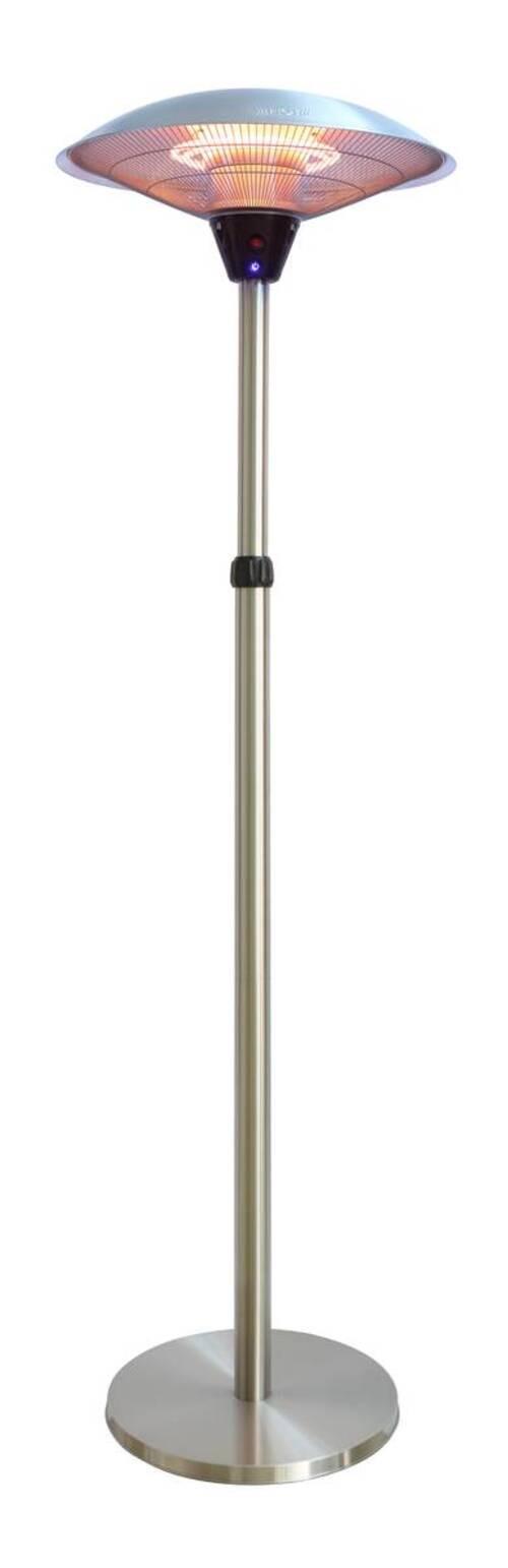 Stand-Terrassenstrahler 2.100 W Infrarot höhenverstellbar - Edelstahlfarben, Basics, Kunststoff/Metall (55/200cm) - Silva Homeline