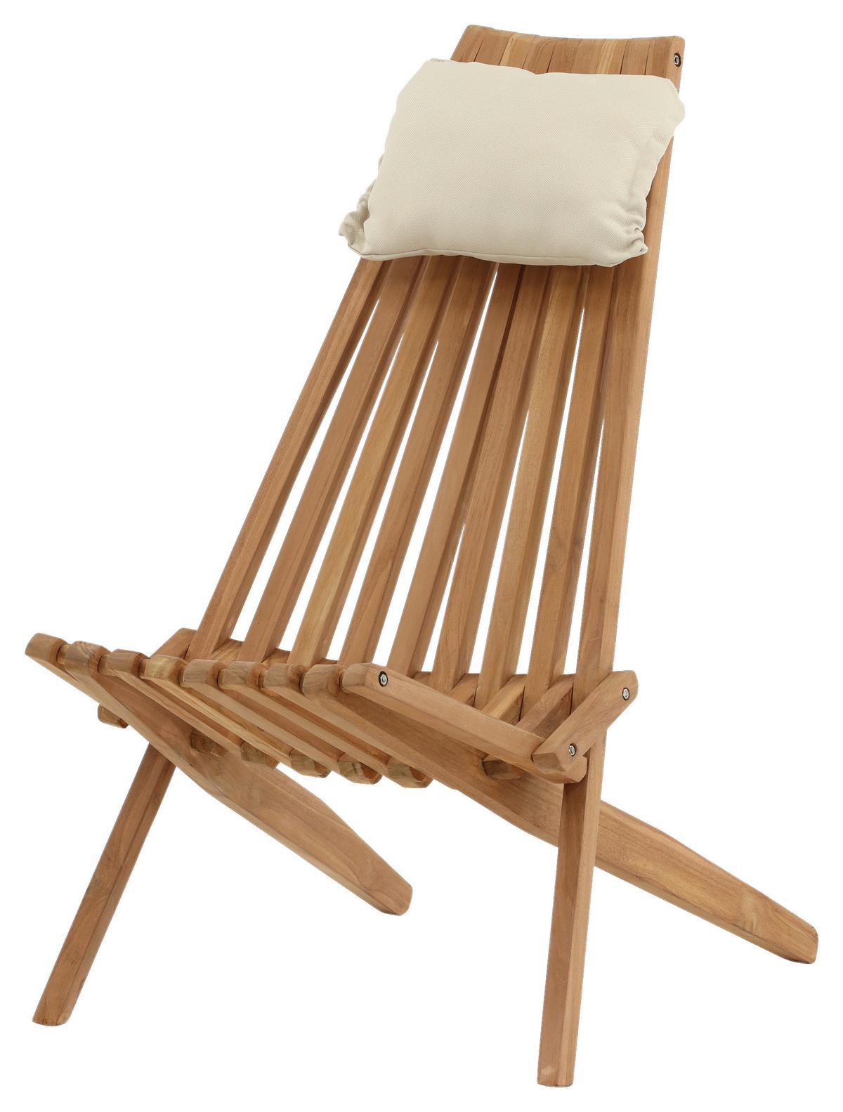 Loungesessel Kenya - Goldfarben, KONVENTIONELL, Holz (86/100/68cm) - Gardenson