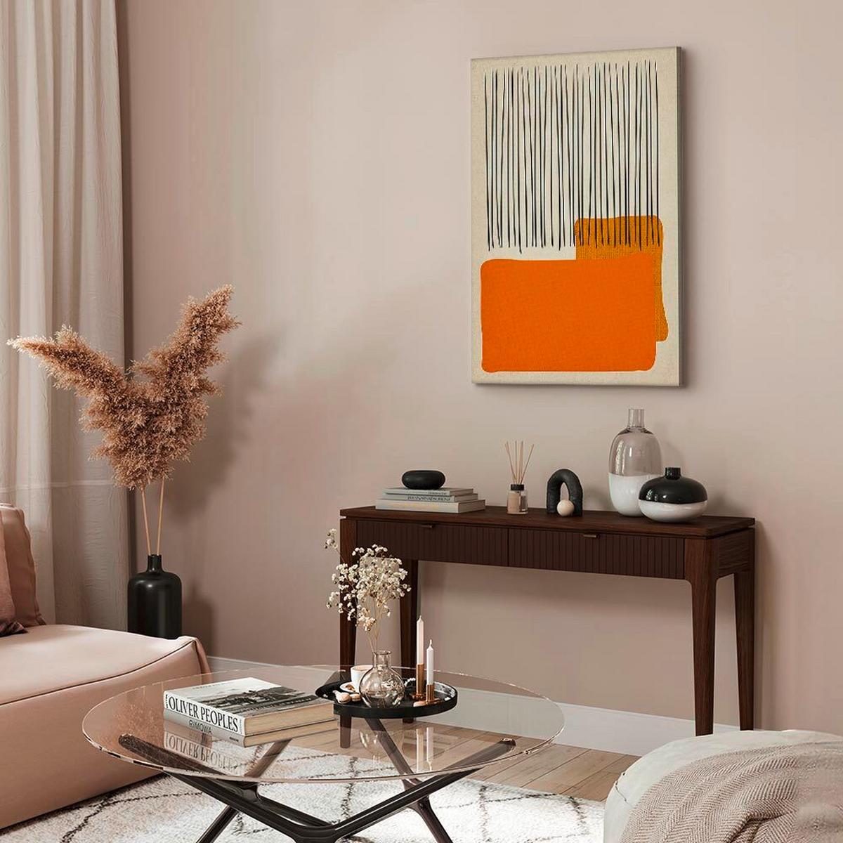 Leinwandbild Orange Beige B: 40 cm - Beige/Orange, Basics, Holzwerkstoff/Textil (40/60/1.2cm) - artgeist