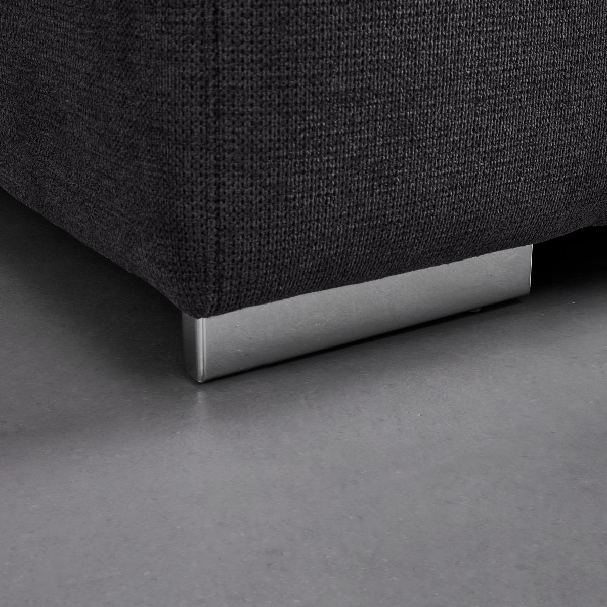 Sedací souprava Orion černá - černá/barvy chromu, Moderní, kov/textil (308/70-88/225cm) - Bessagi Home
