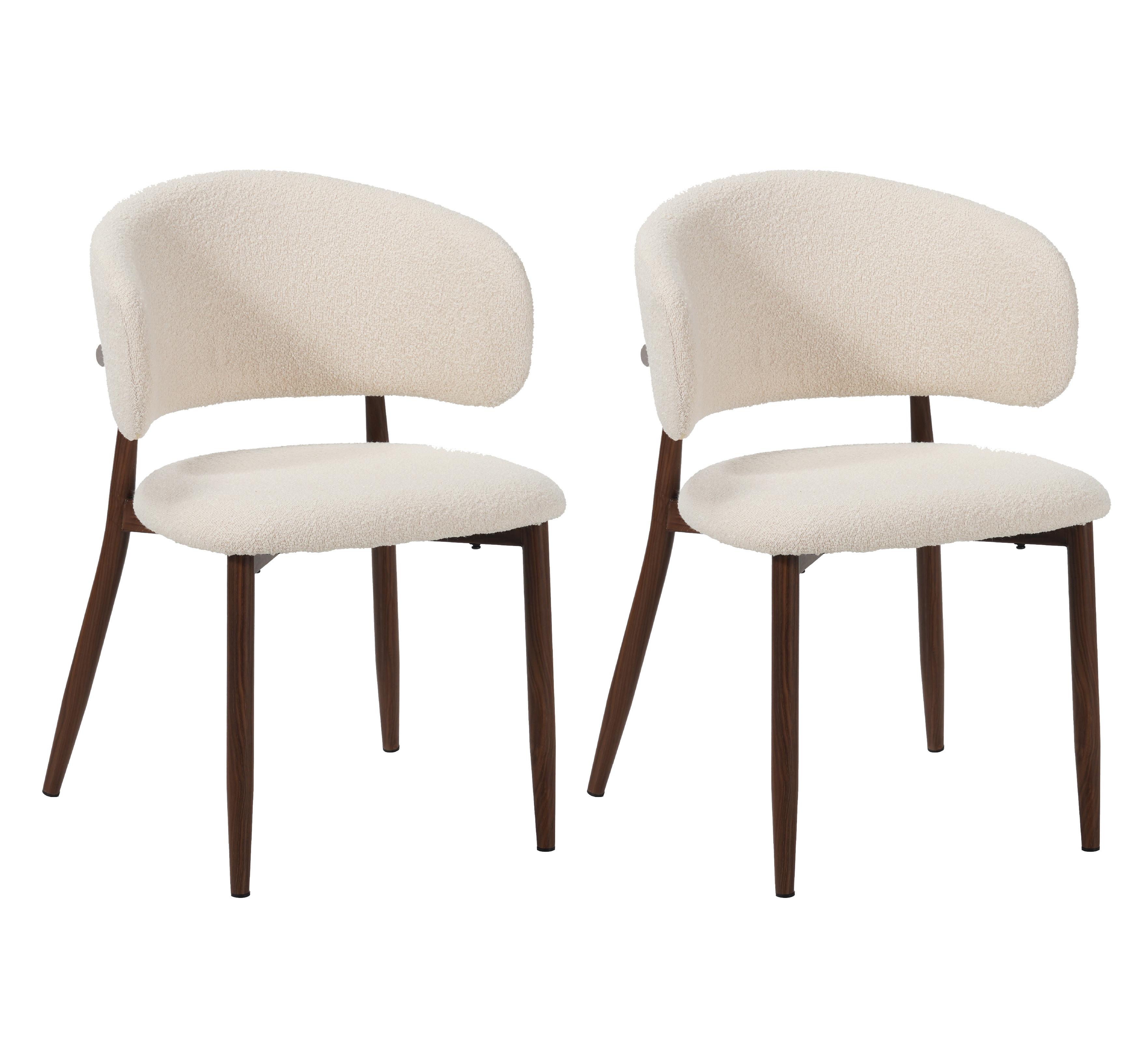 STUHL-SET Yuka Elfenbein B: 54cm - Elfenbein, MODERN, Textil/Metall (54/79/54cm) - Livetastic