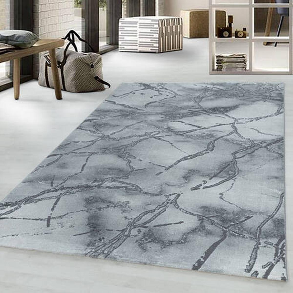 Teppich Läufer Silberfarben Naxos 80x250 Cm - Silberfarben, Design, Textil (80/250cm)