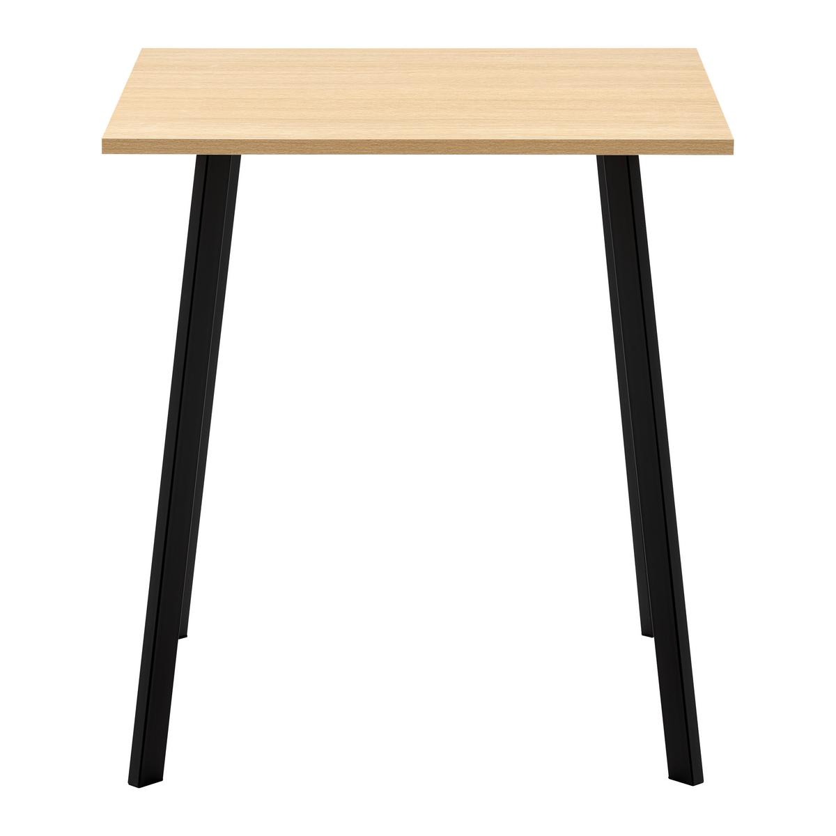Jídelní stůl EMIL 70 - černá/barvy dubu, Konvenční, kov/kompozitní dřevo (70/75/70cm) - Based