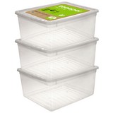 Aufbewahrungsboxen-Set Bea 3er Set - Transparent, Kunststoff (39/33,5/18cm)