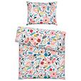 Renforcé Bettwäsche 140x200 cm Carlotta Multicolor - Pink/Multicolor, MODERN, Textil - Luca Bessoni
