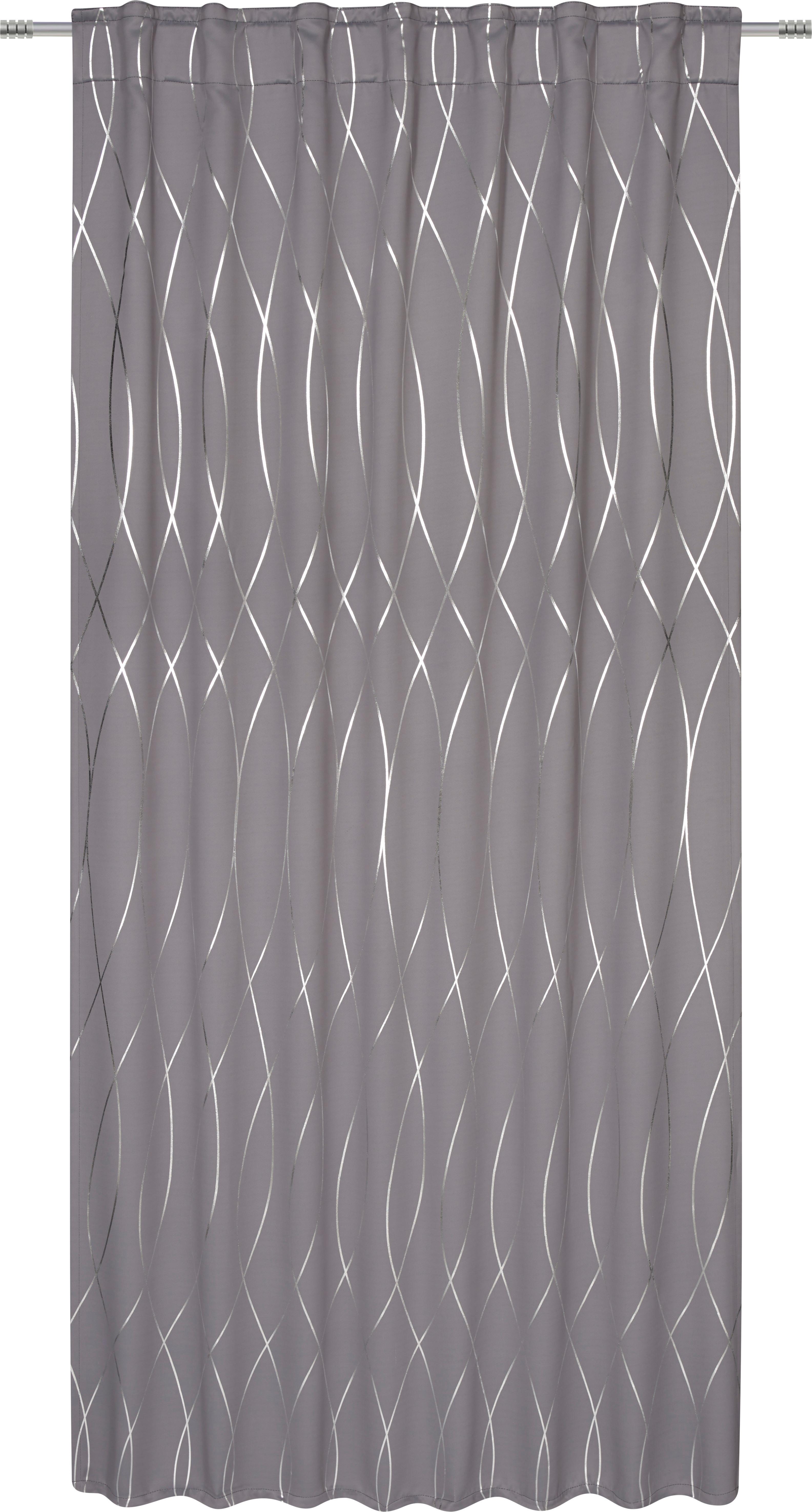 ZATEMŇOVACÍ ZÁVĚS Glamour, 140/245 cm - barvy stříbra/antracitová, Lifestyle, textil (140/245cm) - Modern Living