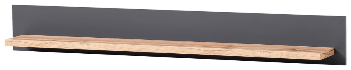 Wandboard Catania Anthrazit/Eiche Dekor B: 150cm - Anthrazit/Eiche Wotan, Design, Holzwerkstoff (150/20/20cm) - MID.YOU