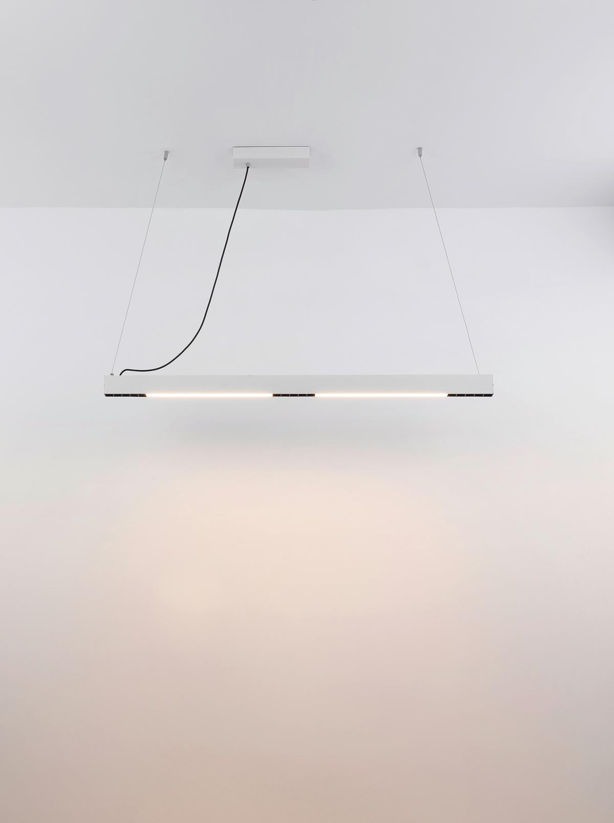LED-Hängeleuchte H: 120 cm 1-Flammig Farbwechsler - Weiß, Design, Glas/Kunststoff (119/7/120cm) - Globo