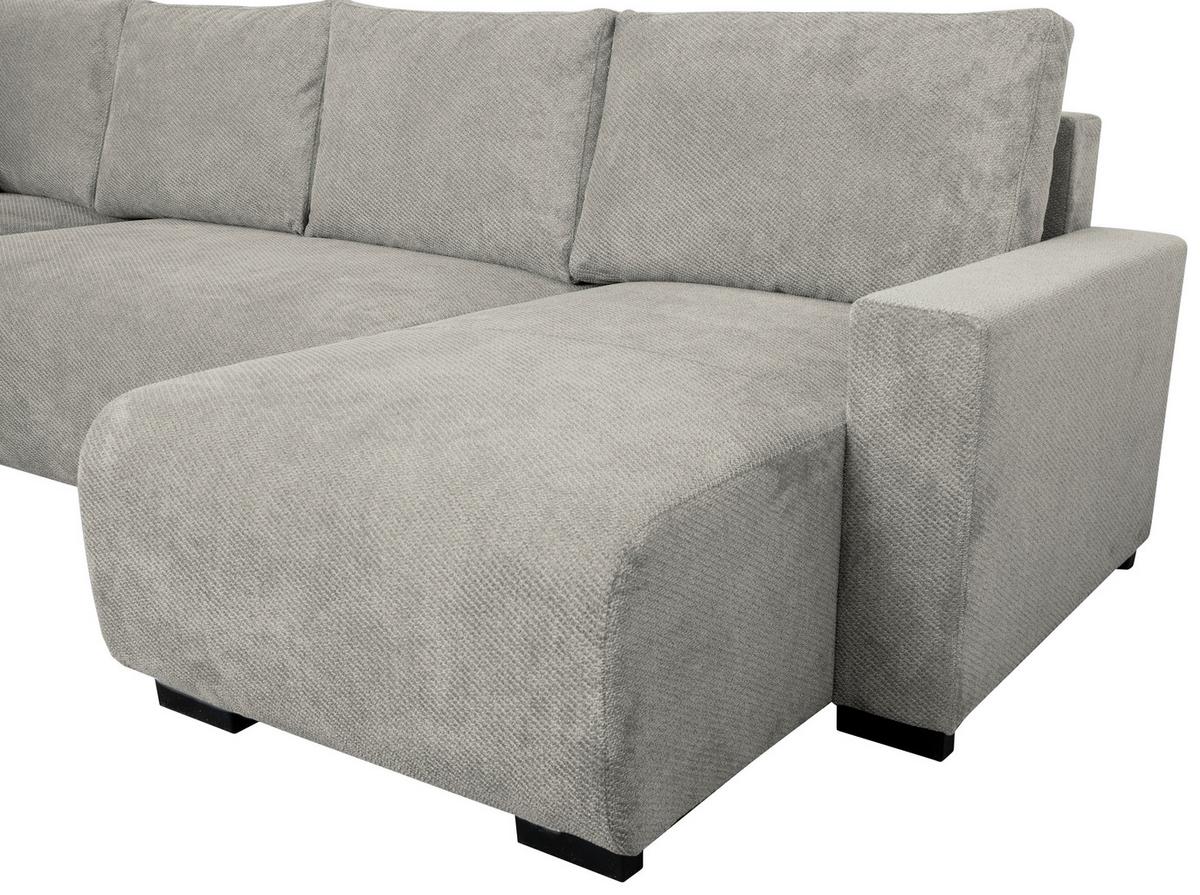 Wohnlandschaft Veronice Hellgrau B: 313 cm - Blau/Hellgrau, Trend, Textil (171/313/141cm)