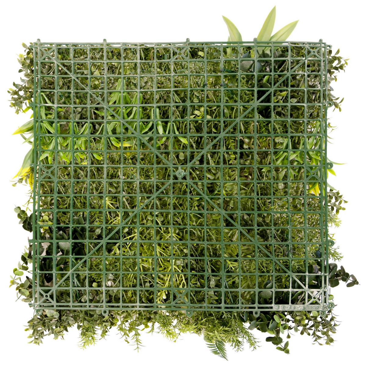 Wandverkleidung Kunstpflanze - Hellrot/Hellgrün, Trend, Kunststoff (50/50cm) - Floordirekt