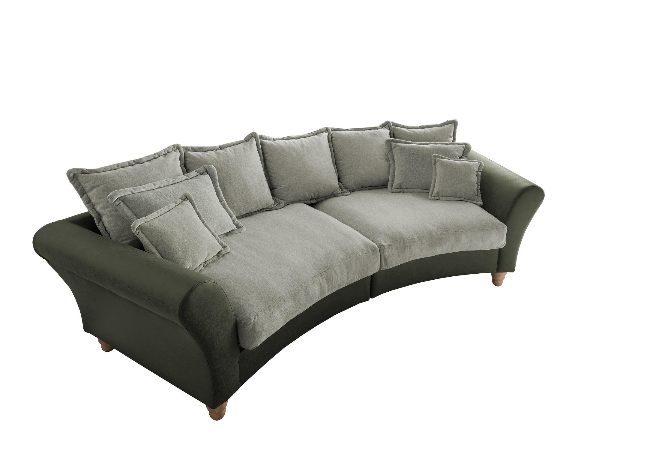 Bigsofa Cordula Grün B: 328 cm - Wildeiche/Hellgrün, MODERN, Holz/Textil (328/98/134cm) - Livetastic